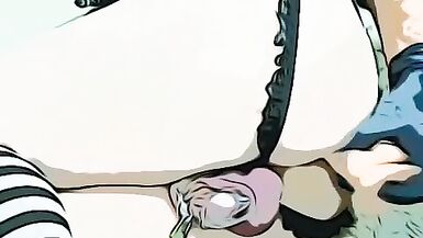 (Filtered) Sissy femboy plays with dildo and shows off ass - 14 image