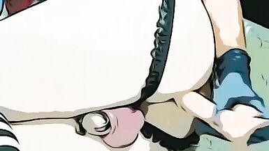 (Filtered) Sissy femboy plays with dildo and shows off ass - 2 image