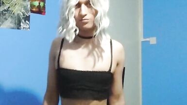 See how big my cock is ? Shani Femboy Trans Loco - 3 image