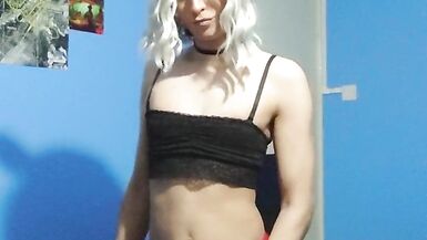 See how big my cock is ? Shani Femboy Trans Loco - 8 image