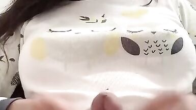 shemale put hair clamp her cock while masturbating - 10 image