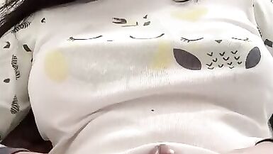 shemale put hair clamp her cock while masturbating - 3 image