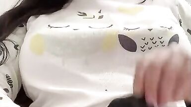 shemale put hair clamp her cock while masturbating - 9 image