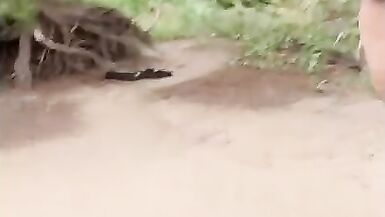 hot shemale windy in the beach masturbation and cum - 11 image