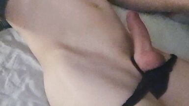 my blue underwear and dildo up my ass