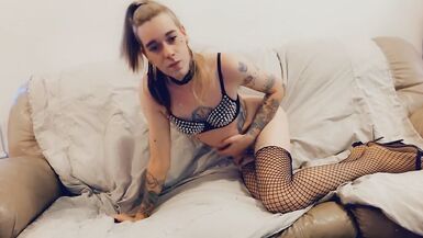 Hot Tranny Shows off her Booty in lingerie - 10 image