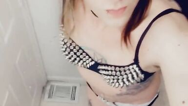 Sexy Shemale Angel Loves Showing off Her Goods - 4 image