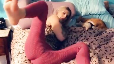 Mikayla stretching before bed - 11 image