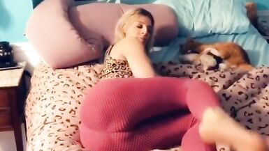 Mikayla stretching before bed - 13 image