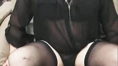 Patty crossdresser Tottaly dressed in black - 14 image