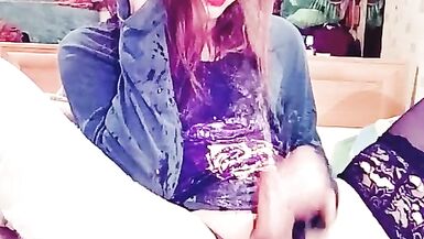 Hattabi4ik Hot Femboy Massive Self Facial Gold Rain And Crossdresser Sissygasm Cum Slut - 4 image