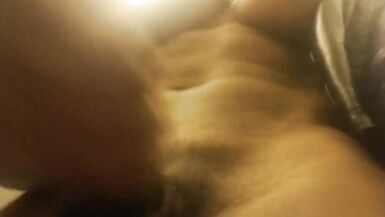 Sexy Ebony Tranny Strokes 10" BBC and Cums in Public Restroom on Plane - 9 image