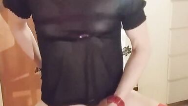 MissRoseTS Swedish Skinny Shemale Masturbation - 10 image