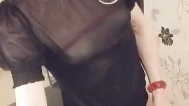 MissRoseTS Swedish Skinny Shemale Masturbation - 8 image