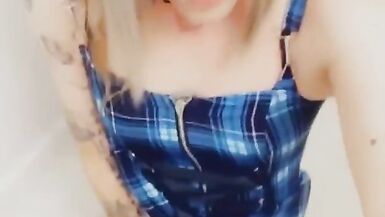 Cute Trans Likes to Finger Herself - 12 image