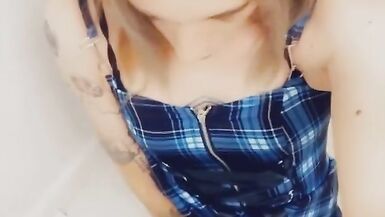 Cute Trans Likes to Finger Herself - 13 image