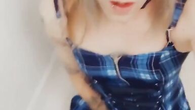 Cute Trans Likes to Finger Herself - 2 image