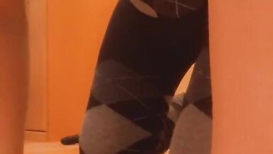 Cute Femboy fucking a dildo in Pantyhouse - 5 image