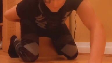 Cute Femboy fucking a dildo in Pantyhouse - 6 image