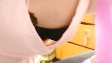 Sexy hot tranny sucking dildo thinking in you. - 14 image