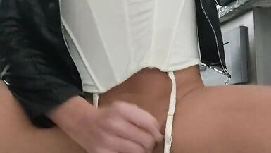 CD Satin Corset leather Boots Cum - 13 image