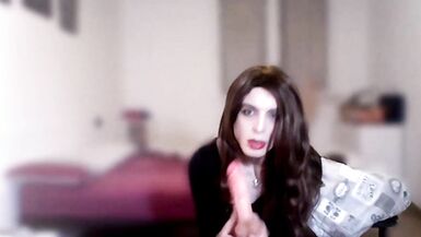 Sissy Francesca anal play in chastity - 3 image