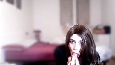 Sissy Francesca anal play in chastity - 4 image