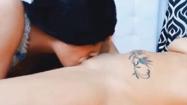 Horny Chick Enjoys Sucking a Tranny Cock - 14 image