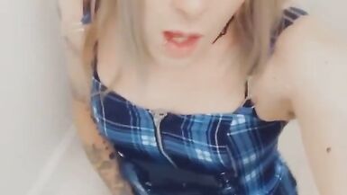 Sexy Tranny Wants You To Stroke Yourself With Her - 14 image