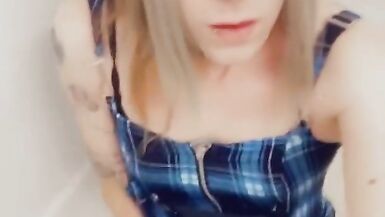 Sexy Tranny Wants You To Stroke Yourself With Her - 2 image