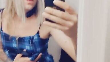 Sexy Shemale Horny And Dolled, She loves to stroke herself - 12 image