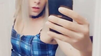 Sexy Shemale Horny And Dolled, She loves to stroke herself - 15 image