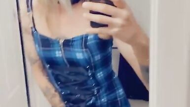 Sexy Shemale Horny And Dolled, She loves to stroke herself - 3 image