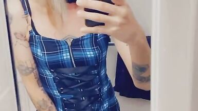 Sexy Shemale Horny And Dolled, She loves to stroke herself - 4 image