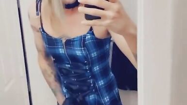 Sexy Shemale Horny And Dolled, She loves to stroke herself - 9 image