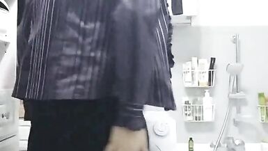 patty crossdresser pink lingerie and riping pantyhose - 3 image