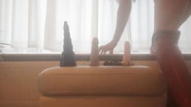 Mirella and 3 dildo's