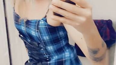 Sexy Shemale Strokes Herself Off - 13 image