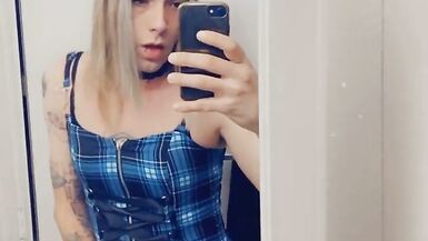 Sexy Shemale Strokes Herself Off - 2 image