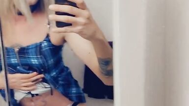 Sexy Shemale Strokes Herself Off - 6 image