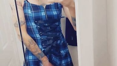 Sexy Shemale Strokes Herself Off - 8 image