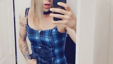 Sexy Shemale Strokes Herself Off - 9 image