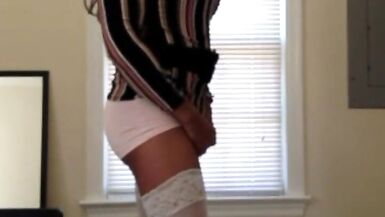 In Pink Shorts and White Stockings - 5 image