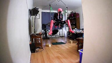 sissy's self bondage suspension - 11 image