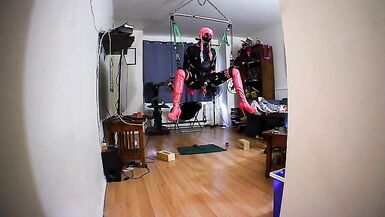 sissy's self bondage suspension - 14 image