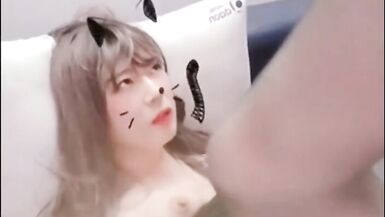 hellokitty Ladyboy and 2 guys getting fucked in the ass like a whore - 8 image