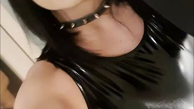 The Little Sissy in Latex suit - 1 image