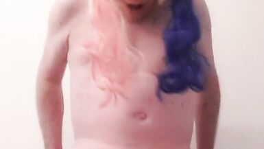 Sissy taking massive dildo - 6 image