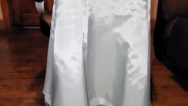 Silver lined dress with silky half slip - 11 image