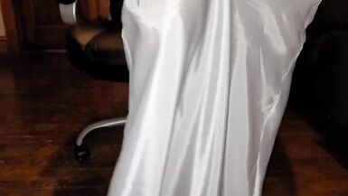 Silver lined dress with silky half slip - 13 image